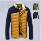 Detachable Fleece Collar Padded Jacket