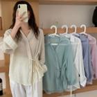 Long-sleeve Strap Shirt