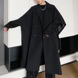Loose-fit Plain Cape Coat