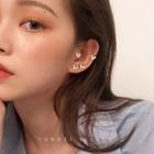Rhinestone Butterfly Stud Earring 1 Pair - Silver - One Size