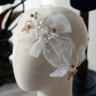 Bow Wedding Headpiece White - One Size