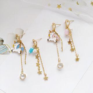 Unicorn Fringed Earring