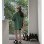 Loose-fit Coat Green - One Size