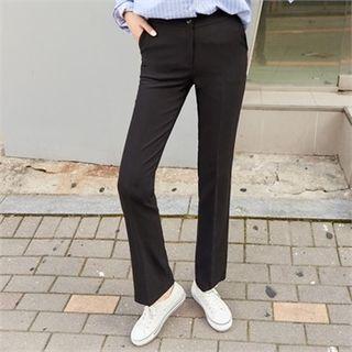 Straight-cut Dress Pants In 2 Designs
