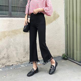 Tasseled Boot-cut Pants