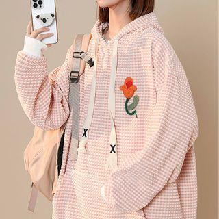 Plaid Floral Hoodie