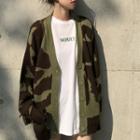 Camouflage Cardigan Camouflage - Green - One Size