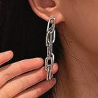 Chain Hoop Drop Sterling Silver Ear Stud