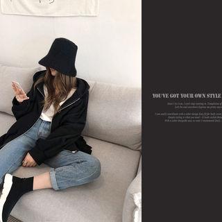 Oversized Fleece Lined Zip Hoodie