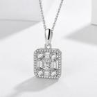 Rhinestone Pendant Pendant Only - Silver - One Size