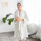 Fleece Heart Patterned Robe