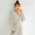 Plus Size Lettuce-edge Ribbed Hoodie