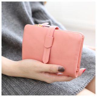 Buckled Faux Leather Wallet