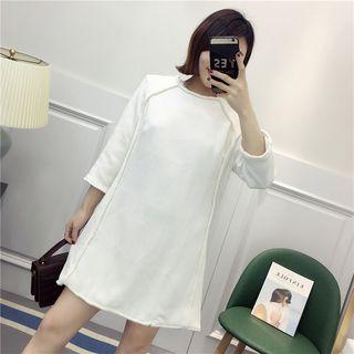3/4 Sleeve Loose-fit Mini Dress