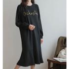 Orchestra Embroidered Long T-shirt Dress