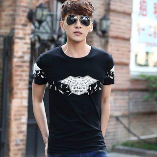 Wings Print Short Sleeve T-shirt