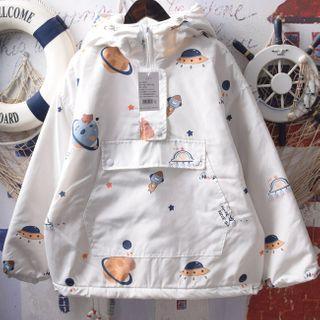 Hood Padded Jacket White - One Size