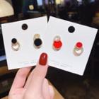 Non-matching Rhinestone & Disc Earring