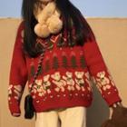Holiday Patterned Sweater Red - One Size