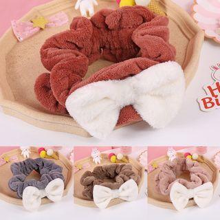 Bow Coral Fleece Face Wash Headband