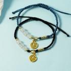 Chinese Characters Alloy Faux Gemstone String Bracelet