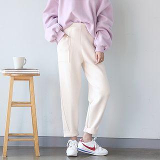 Seam-trim Baggy Knit Pants