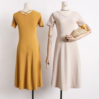 Lightweight V-neck A-line Dress