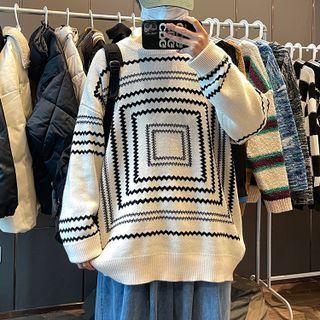 Geometrical Print Sweater