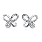 14k/585 White Gold Butterfly Stud Earrings