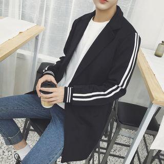Striped Single-button Jacket