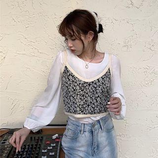 Blouse / Spaghetti Strap Floral Print Top