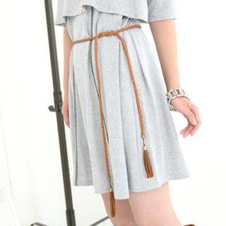 Braided Card Belt Light Brown - One Size