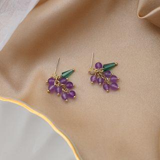 Rhinestone Bead Dangle Earring 1 Pair - Earrings - 925 Silver - One Size