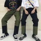Couple Matching Two-tone Straight-cut Pants