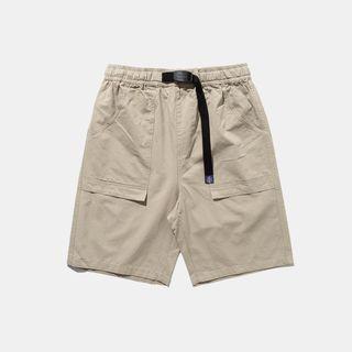 Buckle Drawstring Shorts