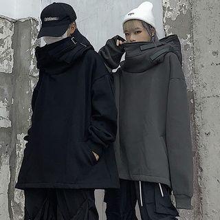 Belted Plain Hoodie