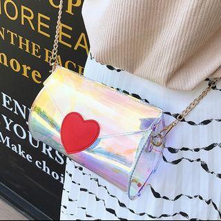 Clear Chain-accent Cross Bag Colorful - One Size