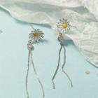 Glaze Flower Fringed Earring 1 Pair - As Shown In Figure - One Size