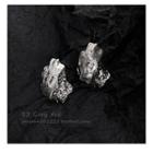 Irregular Rhinestone Alloy Earring 1 Pair - 925 Silver - Silver - One Size
