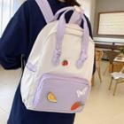 Top Handle Nylon Zip Backpack / Bag Charm