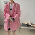 Gingham Blazer Hountstooth - Pink - One Size