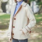 Piped Single-breasted Jacket