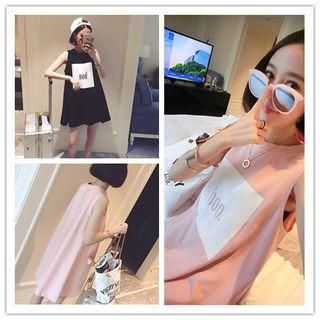 Sleeveless Printed A-line Mini Dress