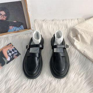 Plain Platform Mary Jane Shoes