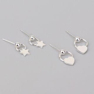 925 Sterling Silver Star / Heart Earring
