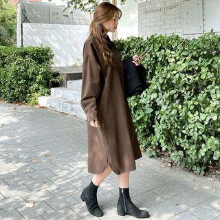 Plus Size Boxy Midi Shirtdress
