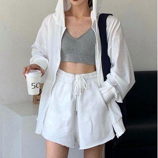 Zip-up Hoodie / Wide-leg Shorts