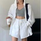 Zip-up Hoodie / Wide-leg Shorts