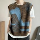 Jacquard Sweater Vest Blue - One Size
