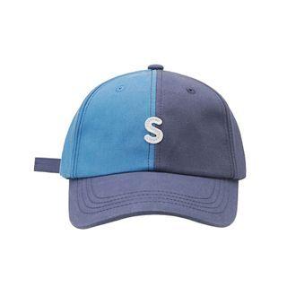 Letter Applique Two-tone Baseball Cap